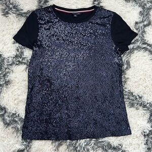 Tommy Hilfiger Sequin Front T-Shirt Top